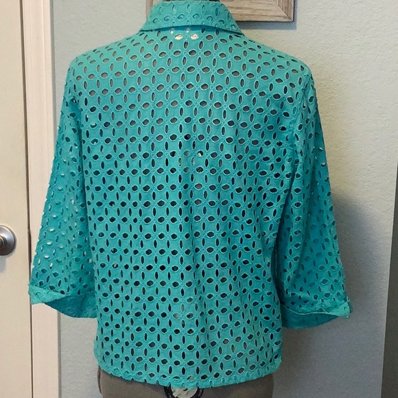 🦋Draper’s & Damon’s Petites Eyelet Blouse 🦋 - Picture 4 of 7